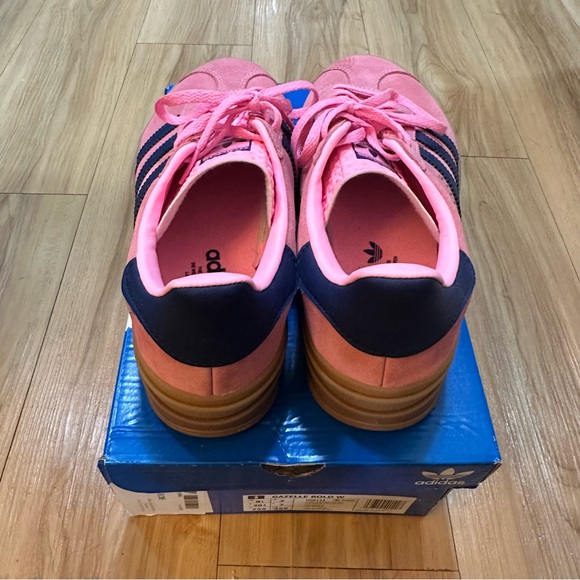 Pink Adidas Gazelle Platform Sneakers Size 8.5 - Picture 6 of 6